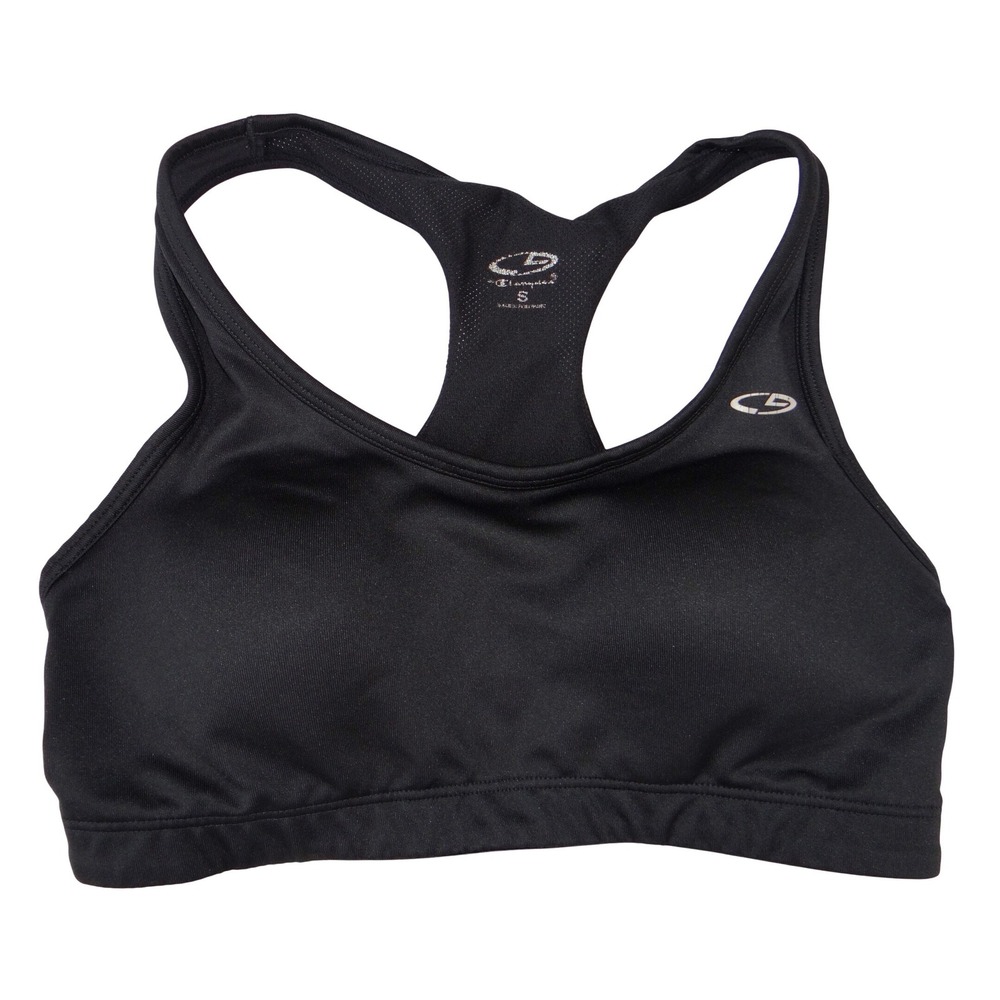 C9 Champion Womens Racerback Sports Bra Black Mesh Back‎ Size S